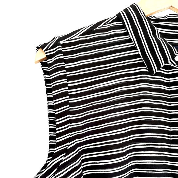 Tommy Hilfiger Black & White Stripe Shirt Dress - Picture 5 of 8